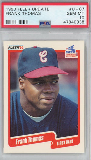 Graded 1990 Fleer Update Frank Thomas #U-87 Rookie RC Baseball Card PSA 10 Gem Mint