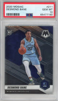 Graded 2020-21 Panini Mosaic Desmond Bane #211 Rookie RC Basketball Card PSA 10 Gem Mint