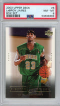 Graded 2003-04 Upper Deck LeBron James #6 Box Set Rookie RC Basketball Card PSA 8 Near Mint