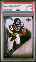 Graded 2007 Upper Deck Rookie Premiere Adrian Peterson #21 Rookie RC Football Card PSA 10 Gem Mint