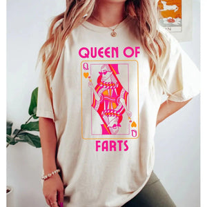 "Queen Of Farts" – Funny Joke Humorous Graphic Top