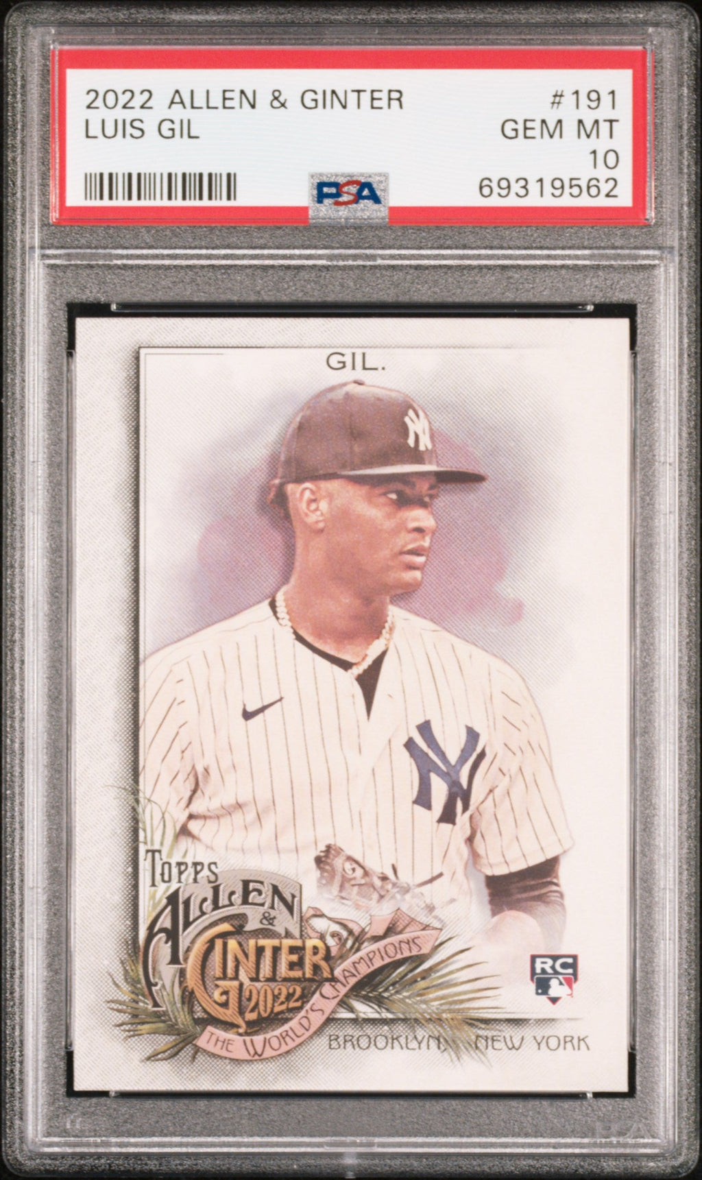 Graded 2022 Topps Allen & Ginter Luis Gil #191 Rookie RC Baseball Card PSA 10 Gem Mint