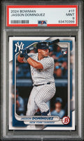 Graded 2024 Topps Bowman Jasson Dominguez #17 Rookie RC Baseball Card PSA 9 Mint