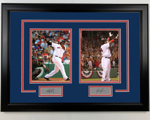 Framed David Ortiz and Manny Ramirez Boston Red Sox 17x23 Dual Baseball Photo