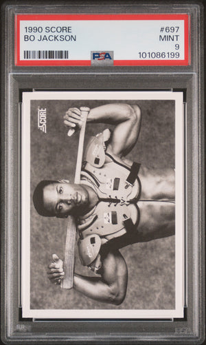Graded 1990 Panini Score Bo Jackson #697 Baseball Card PSA 9 Mint