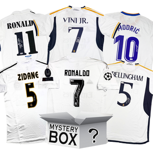 Real Madrid Autographed/Signed Soccer Jersey Mystery Box with PSA JSA or Beckett COA