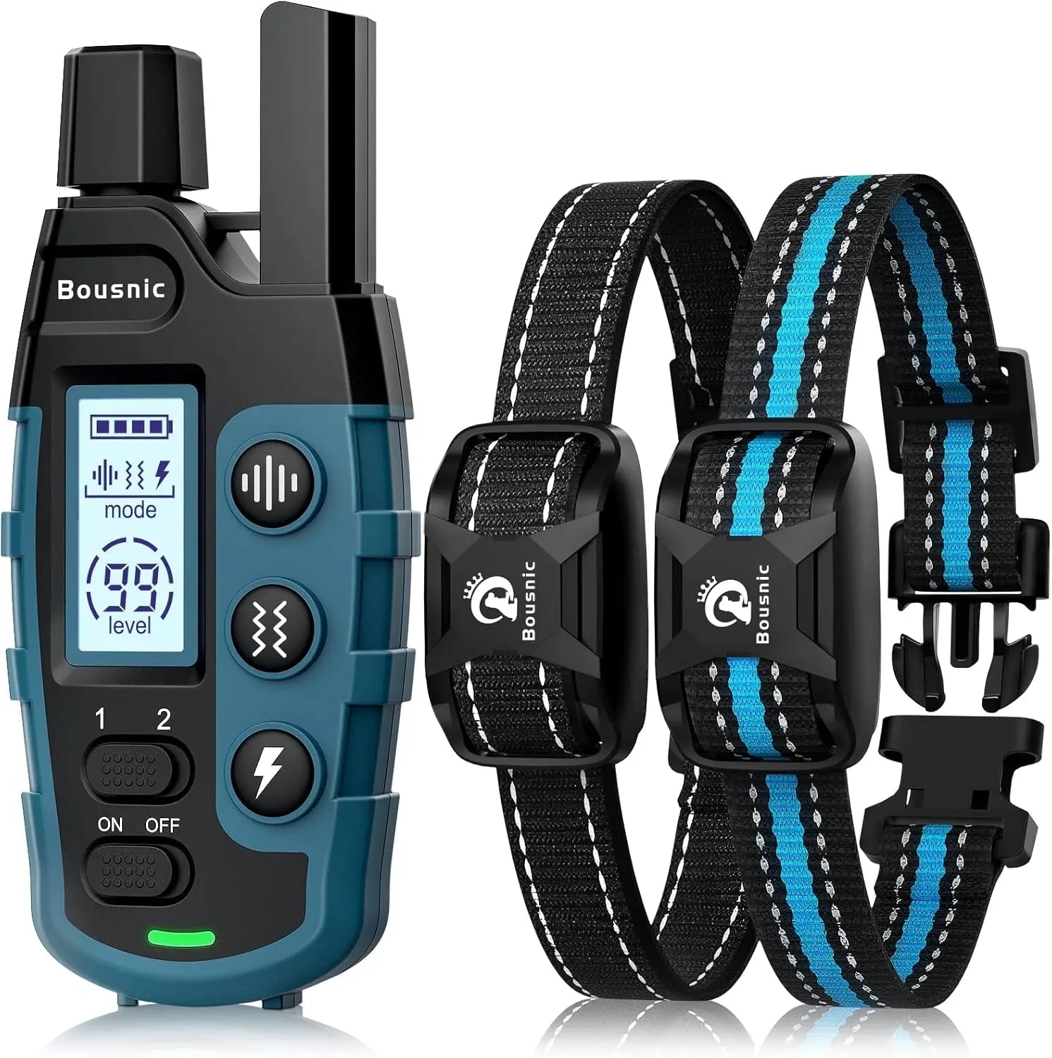 Waterproof Rechargeable Dog Training Collar – 3300ft Range, 2-Dog System