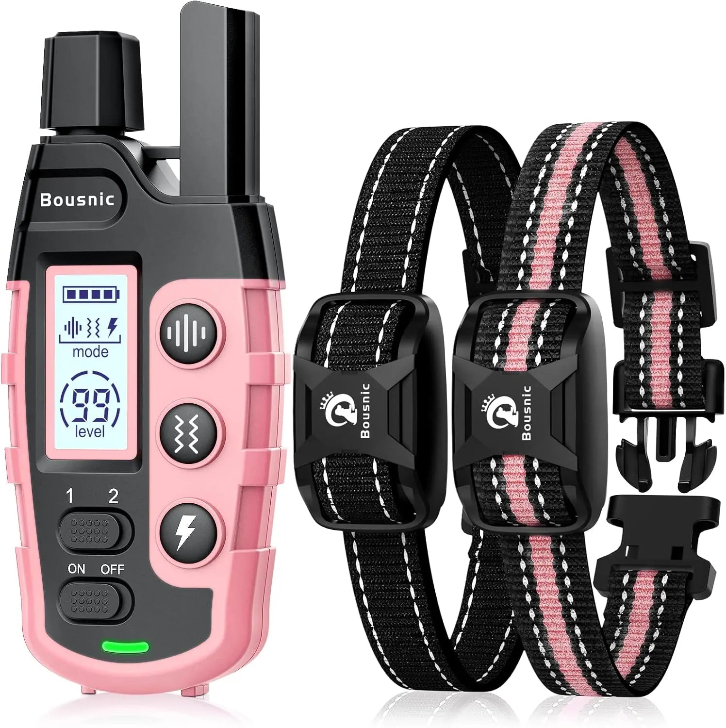 Waterproof Rechargeable Dog Training Collar – 3300ft Range, 2-Dog System