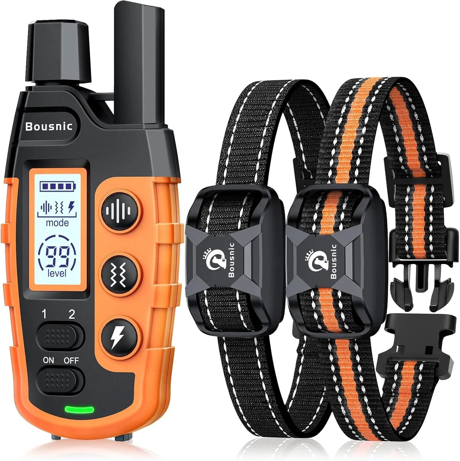 Waterproof Rechargeable Dog Training Collar – 3300ft Range, 2-Dog System