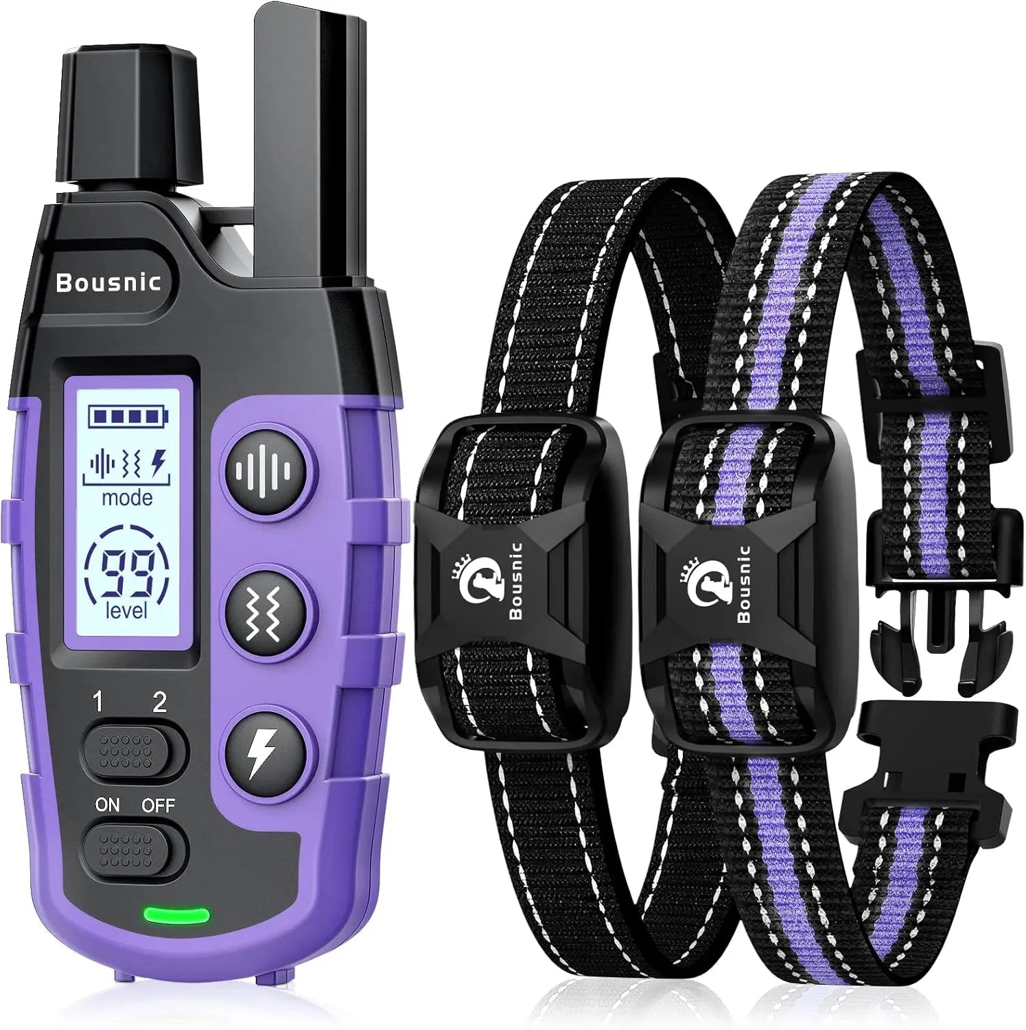 Waterproof Rechargeable Dog Training Collar – 3300ft Range, 2-Dog System
