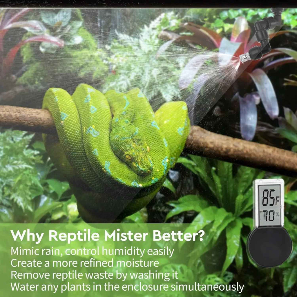 Reptile Misting System with Timer & Two Adjustable Nozzles