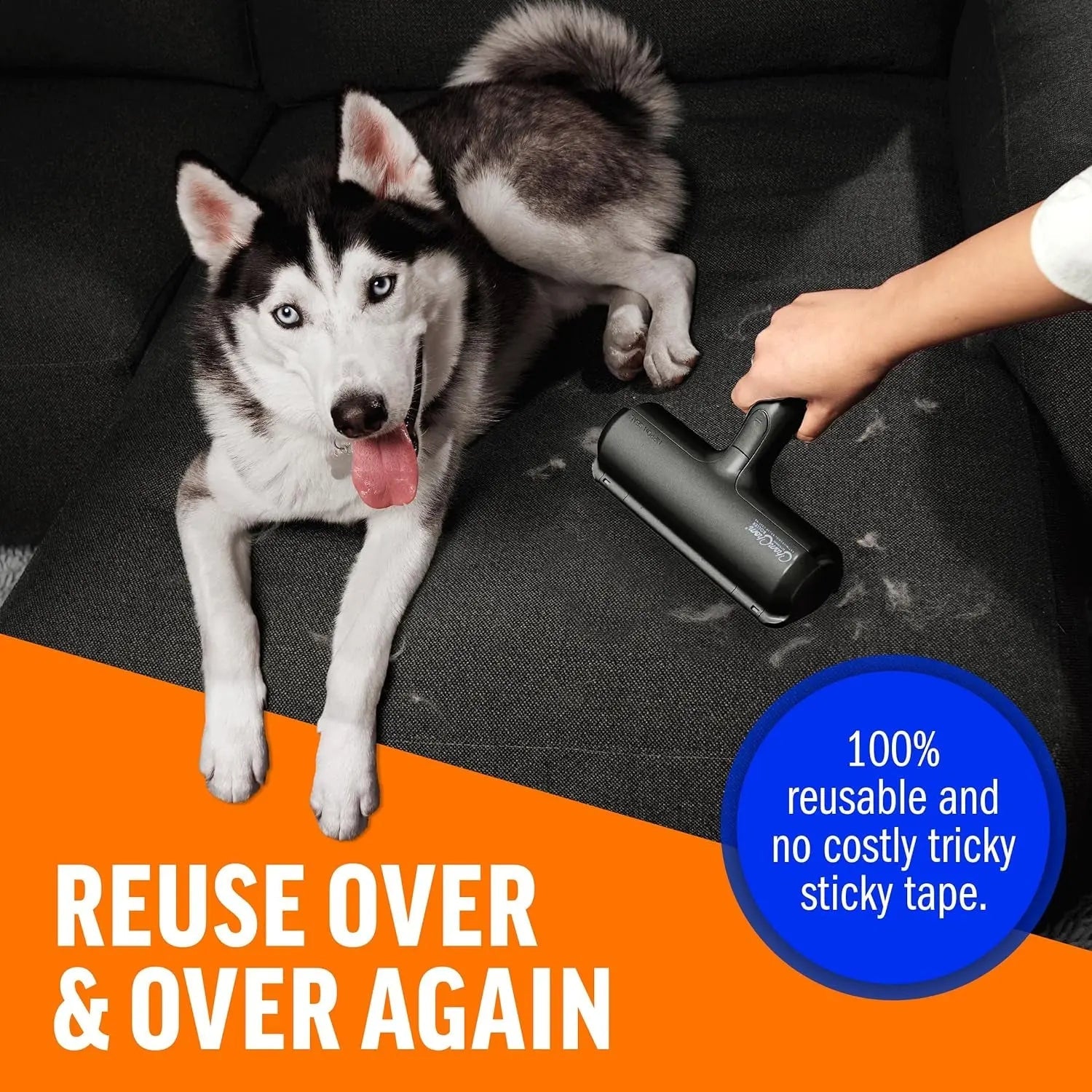 Pet Hair Remover Roller for Furniture, Carpet & Clothing