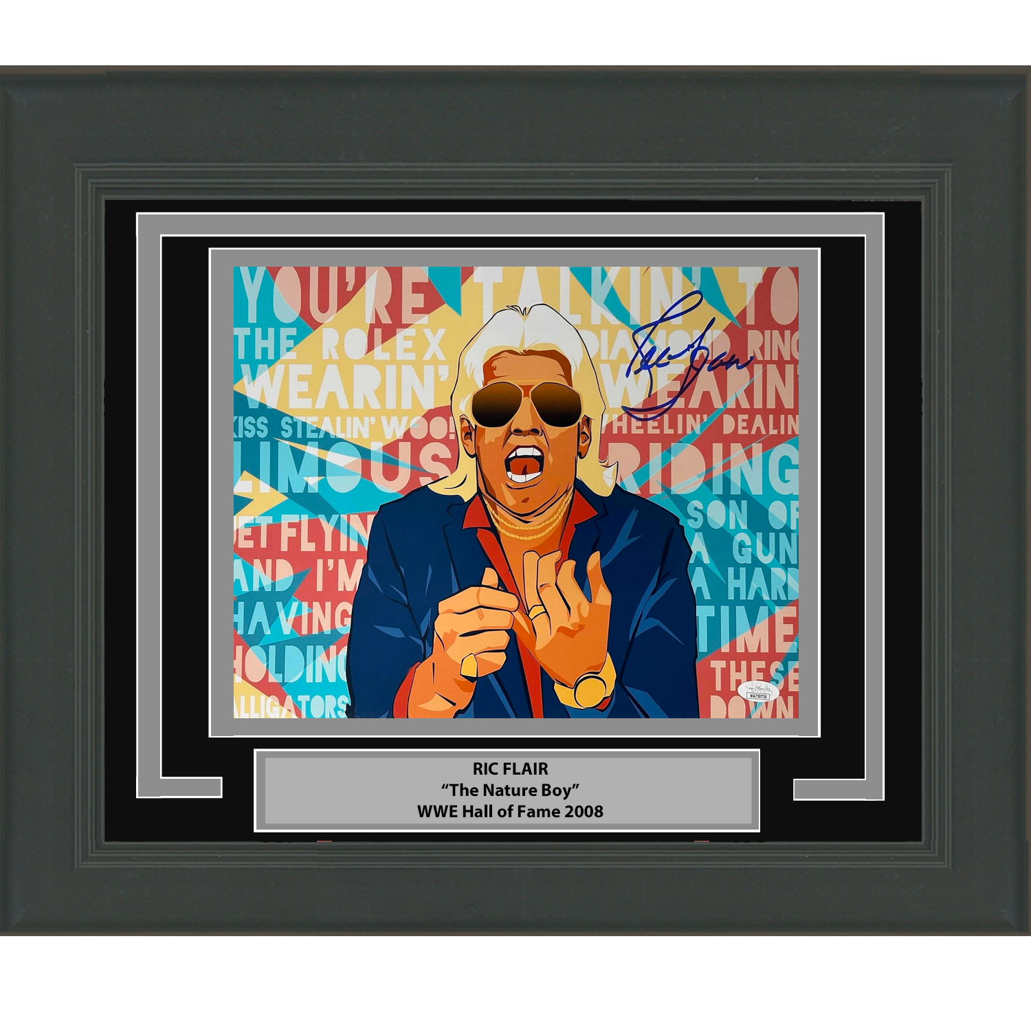 Framed Autographed/Signed Ric Flair Nature Boy 11x14 WWE WWF Wrestling Photo JSA COA #2