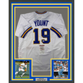 Framed Autographed/Signed Robin Yount 35x39 Milwaukee White Baseball Jersey JSA COA