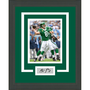Framed Aaron Rodgers Laser Engraved Signature Auto New York Jets 11x14 Football Photo