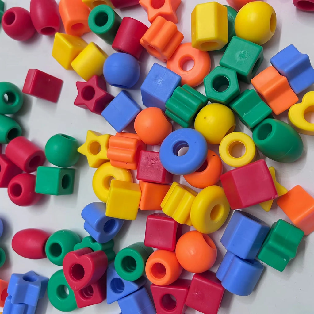 Beaded DIY Puzzle Bracelet – Educational Geometry Shape Toy for Kids