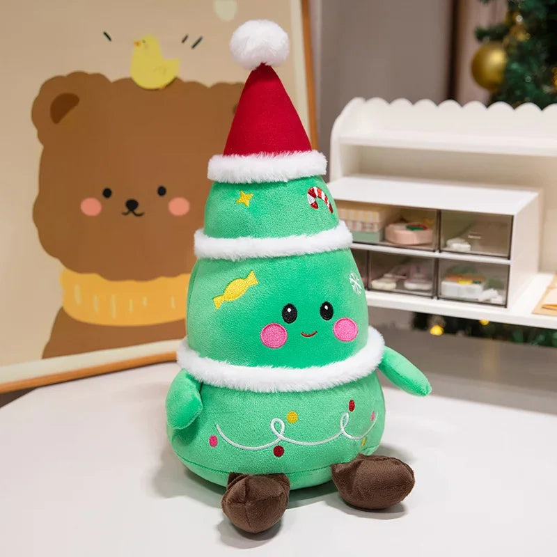 Cute Christmas Plush Toys – Santa, Elk, Snowman & Gingerbread Doll