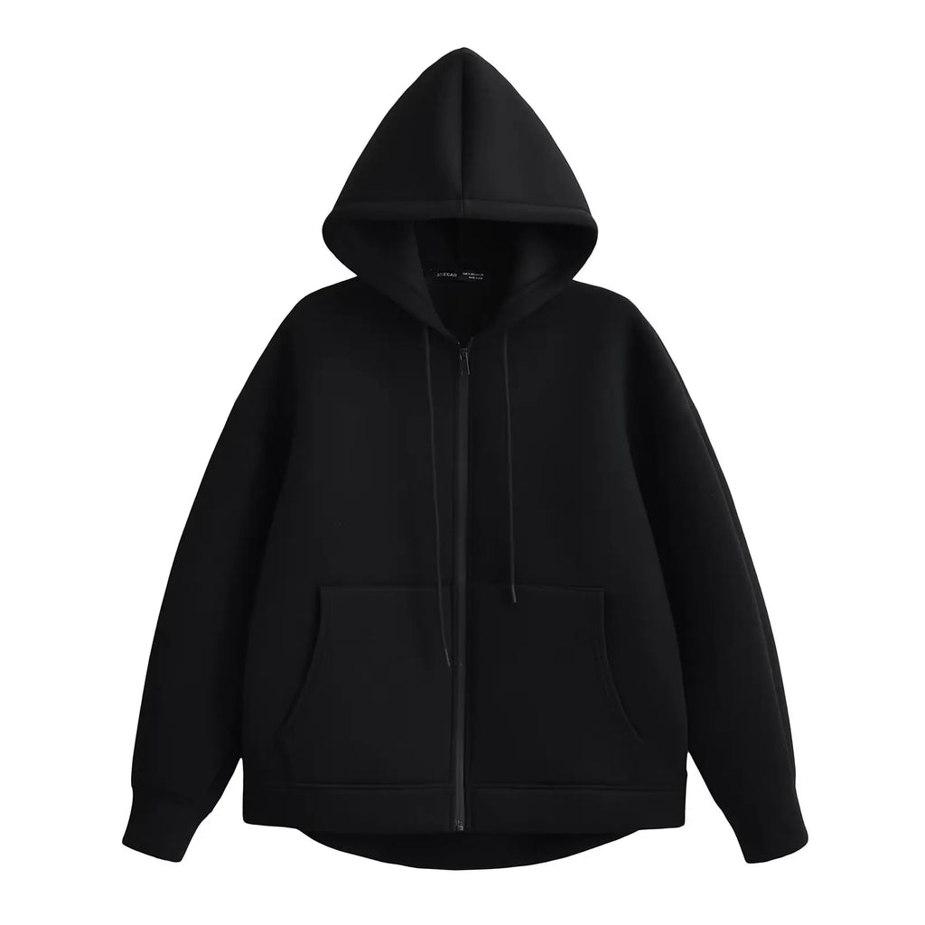 Zip Up Hoodies Women – Oversized Autumn Hooded Sweatshirt
