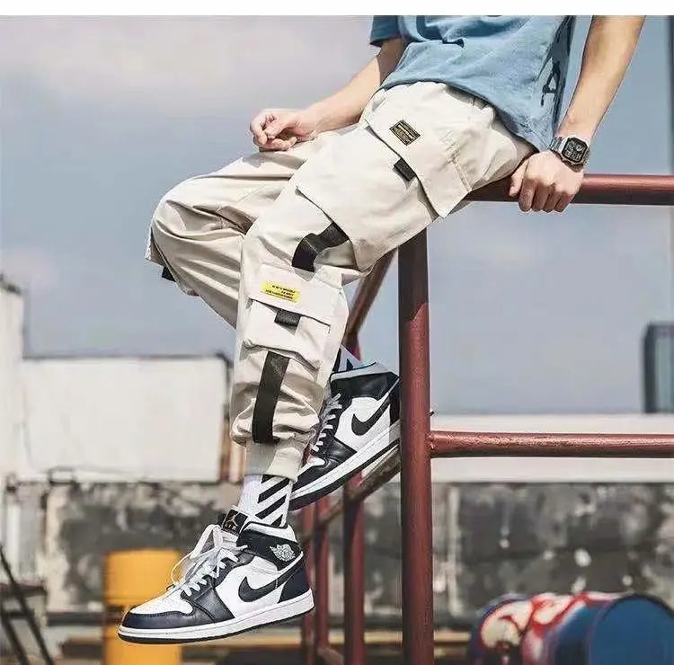 Men's Cargo Joggers, Casual Hip Hop Streetwear Sweatpants