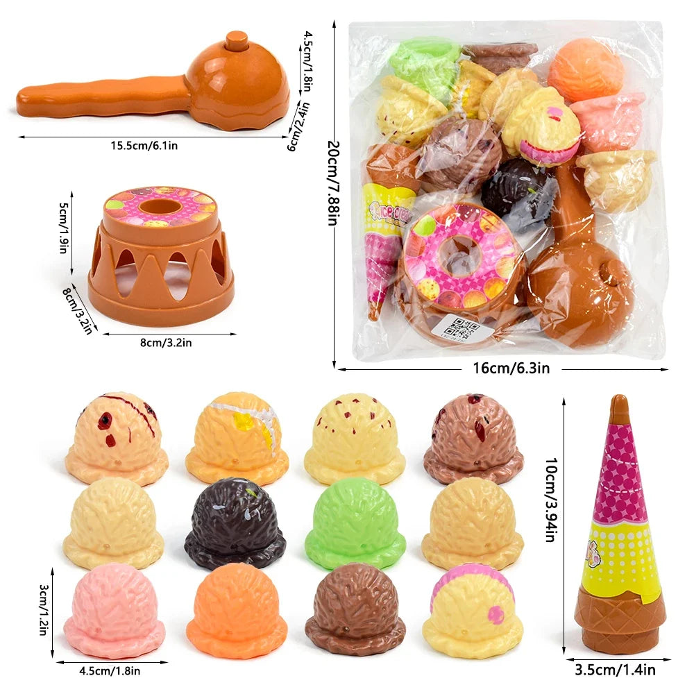 Children Simulation Ice Cream Toy | Pretend Play Kitchen Educational Toy