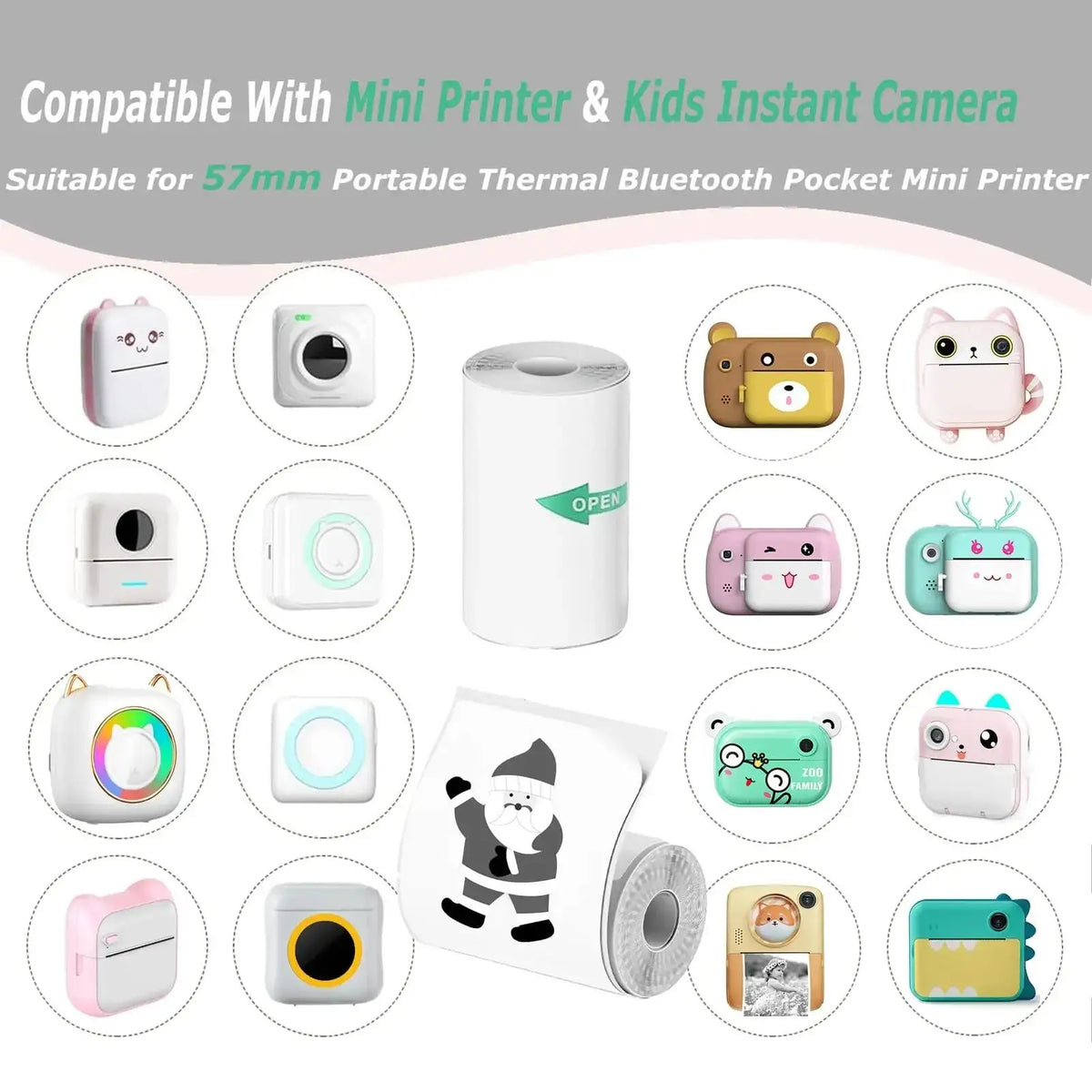 Mini Portable Thermal Label Printer – Self-Adhesive Sticker Printer