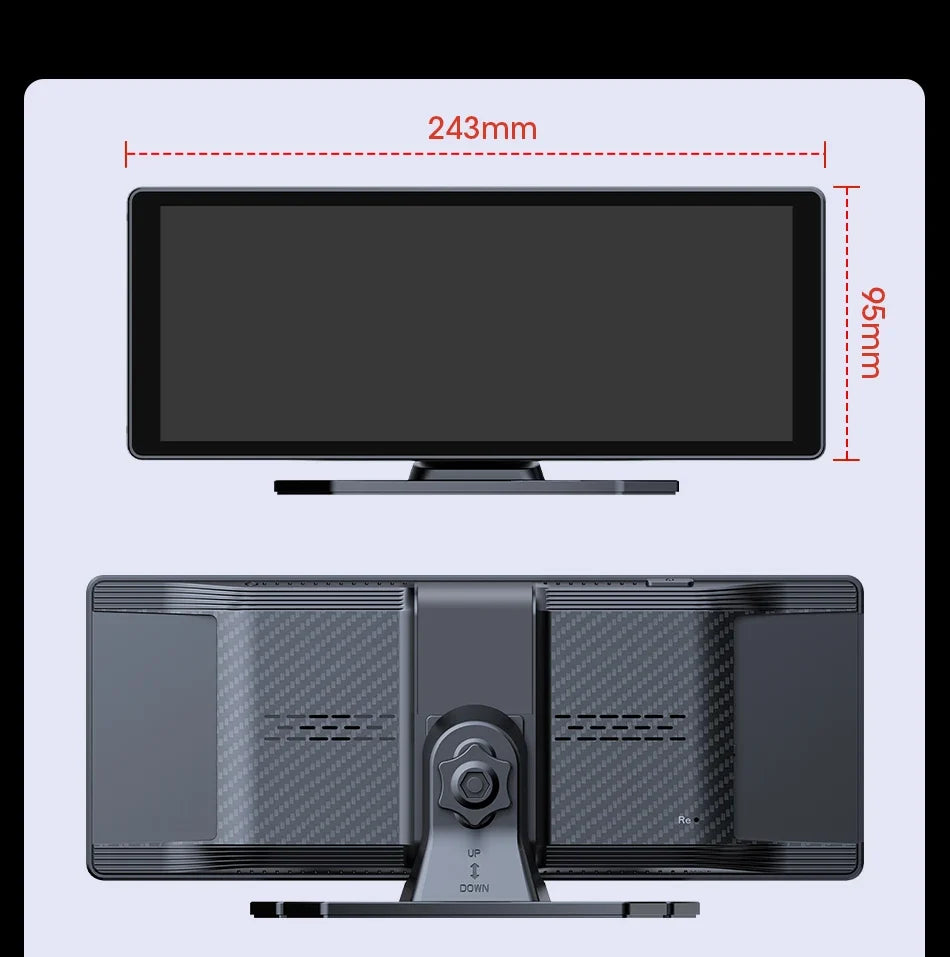 10.26" Portable CarPlay Screen – Wireless Car Stereo Touch Display