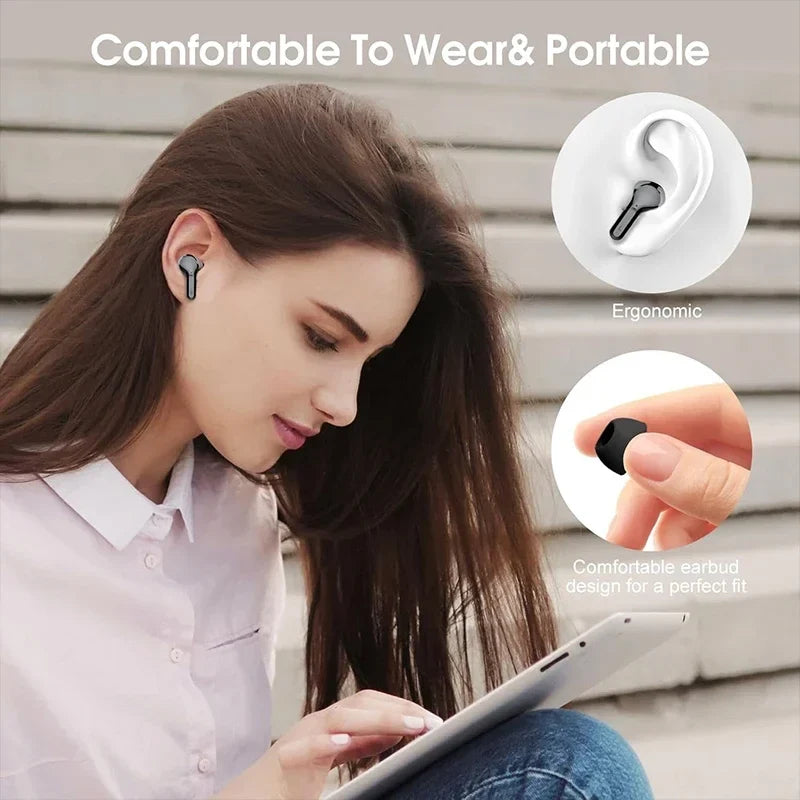 Bluetooth 5.3 In-Ear Earbuds with LED Display & ENC Mic