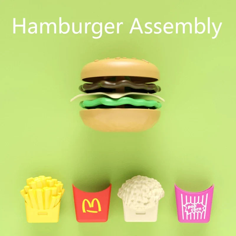 Children Hamburger Pretend Play Kitchen Toy Set – Sandwich & Fries