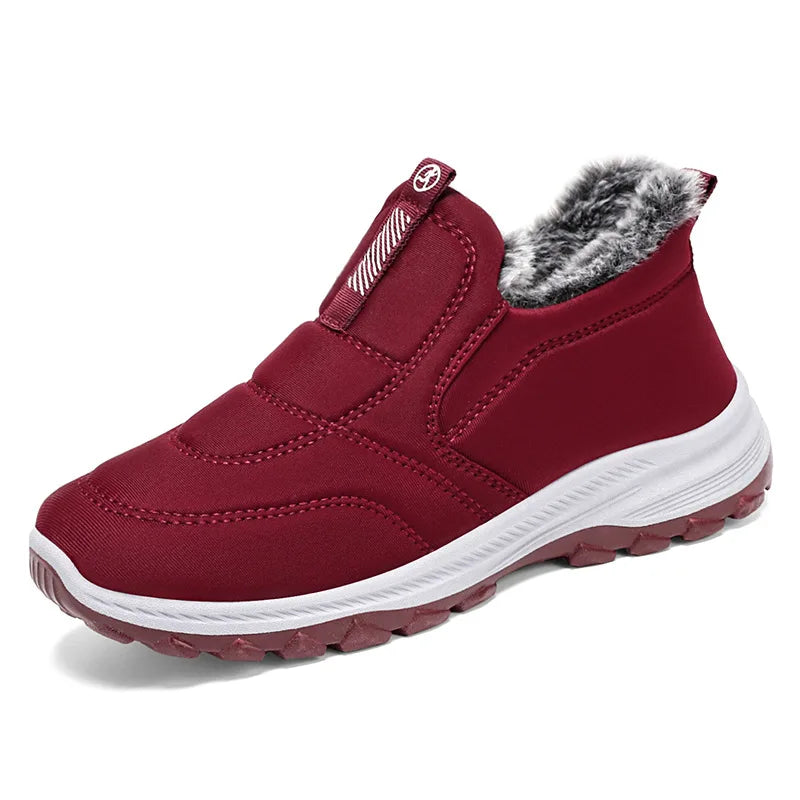 Women's Winter Snow Boots, Warm Lightweight Cotton, Non-Slip