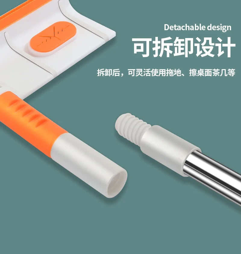 Telescopic Window Cleaning Mop – Microfiber Glass Squeegee & Scraper