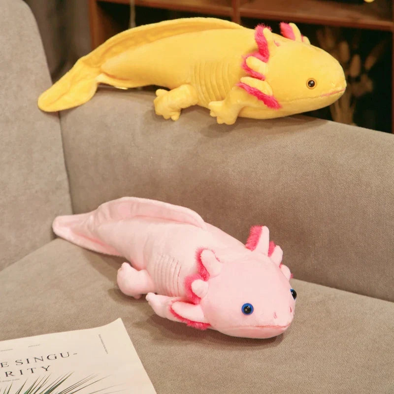 Kawaii Axolotl Plush Toy – Colorful Newt Stuffed Long Pillow