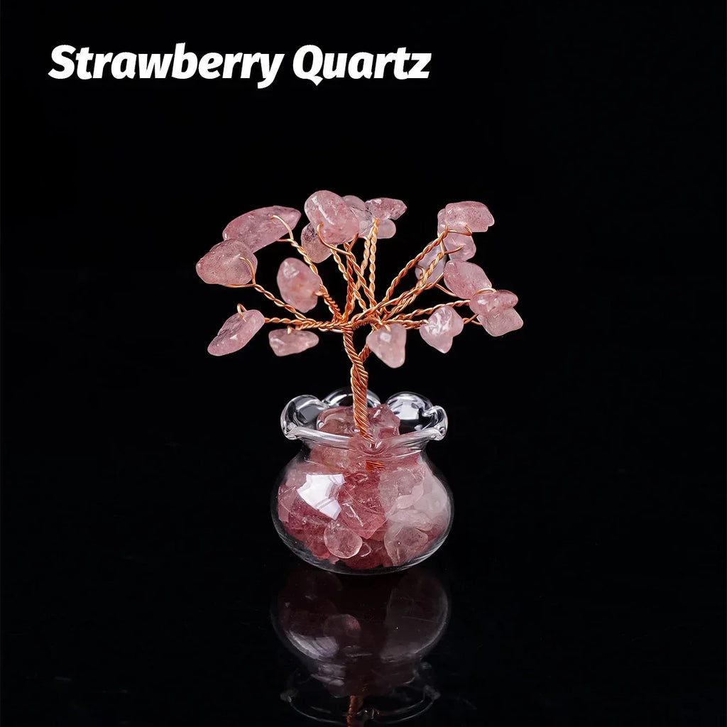 Crystal Tree of Life Healing Gemstone Bonsai Home Office Decor Gift