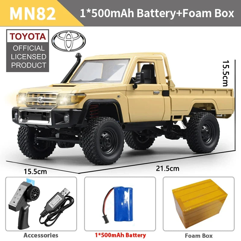 ZWN 1:12 RC Car MN82 PRO 4WD Off-Road Truck with Headlights
