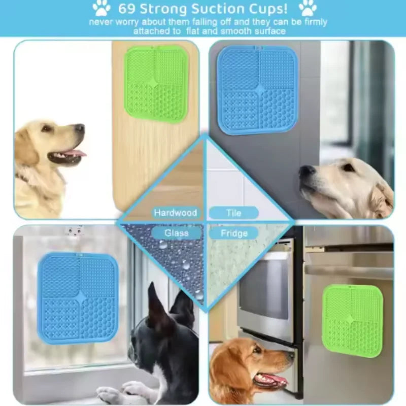 Silicone Dog Lick Mat with Suction Cups