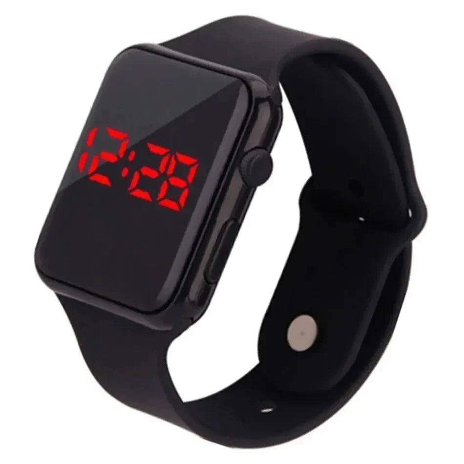 Unisex LED Digital Sport Watch – Black Silicone Wristband