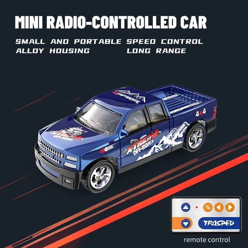 6601Green RC Car MINI Alloy 1/64 Remote Control Toy for Kids