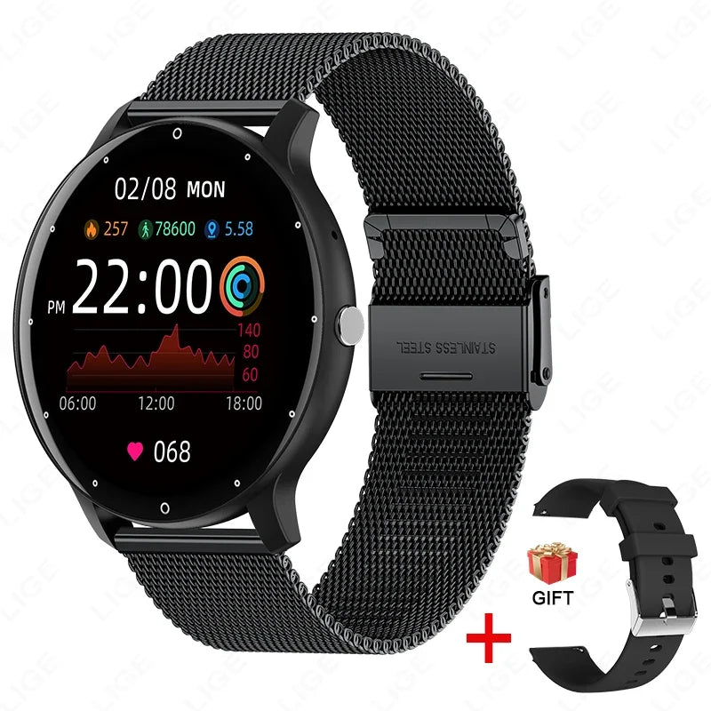 Men's Smart Watch – Full Touch Screen Fitness Tracker, Waterproof