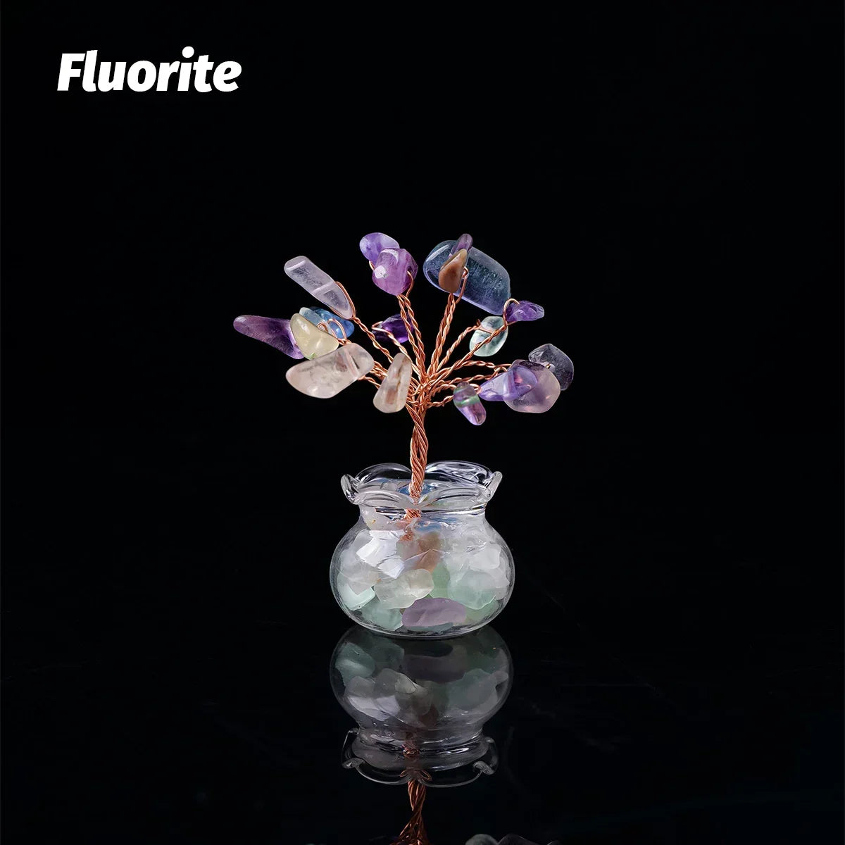 Crystal Tree of Life Healing Gemstone Bonsai Home Office Decor Gift
