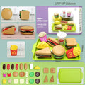 Children Hamburger Pretend Play Kitchen Toy Set – Sandwich & Fries