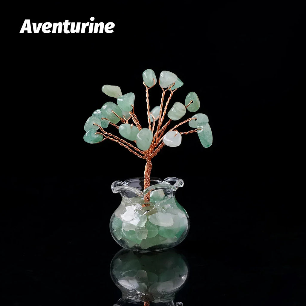 Crystal Tree of Life Healing Gemstone Bonsai Home Office Decor Gift