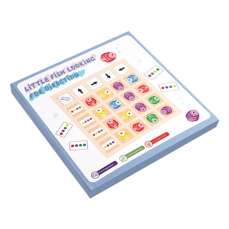 Montessori Wooden Board Game – Educational Logic & Color Toy for Kids