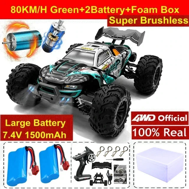 4WD Remote Control Car High-Speed 50-80KM/H Off-Road Buggy Truck
