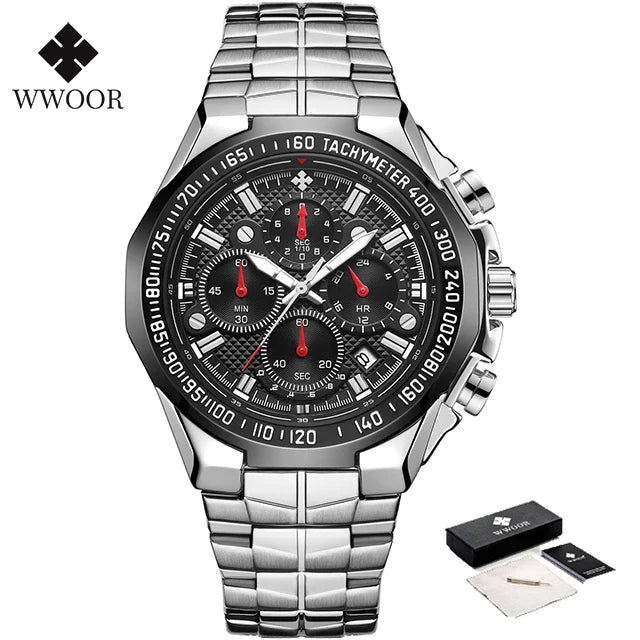 Men's Gold Luxury Quartz Wrist Watch – Big Dial Dress Watch