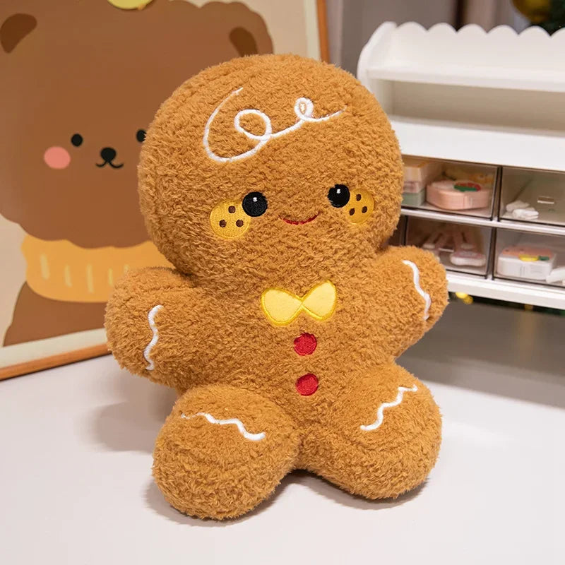 Cute Christmas Plush Toys – Santa, Elk, Snowman & Gingerbread Doll