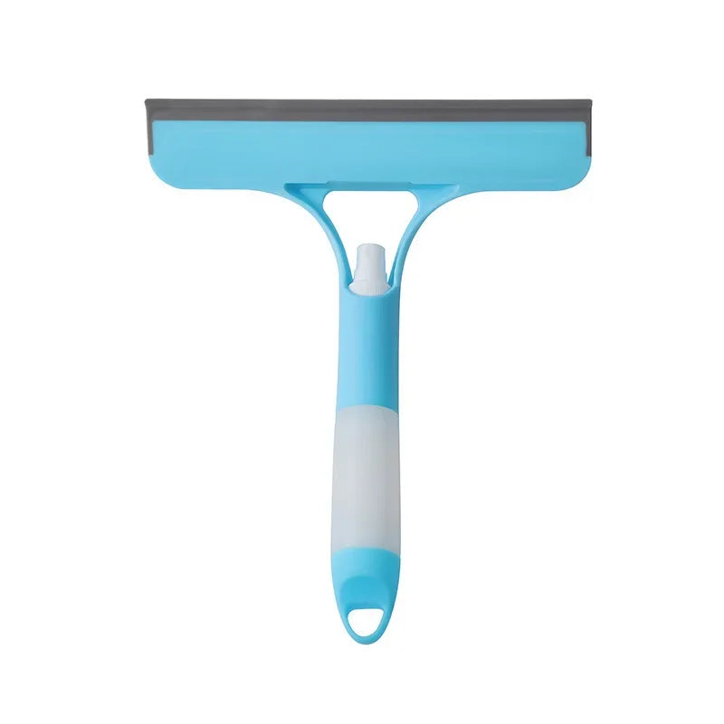 3-in-1 Window Cleaning Squeegee – Glass Mirror Wiper with Spray Bottle & Scrubber