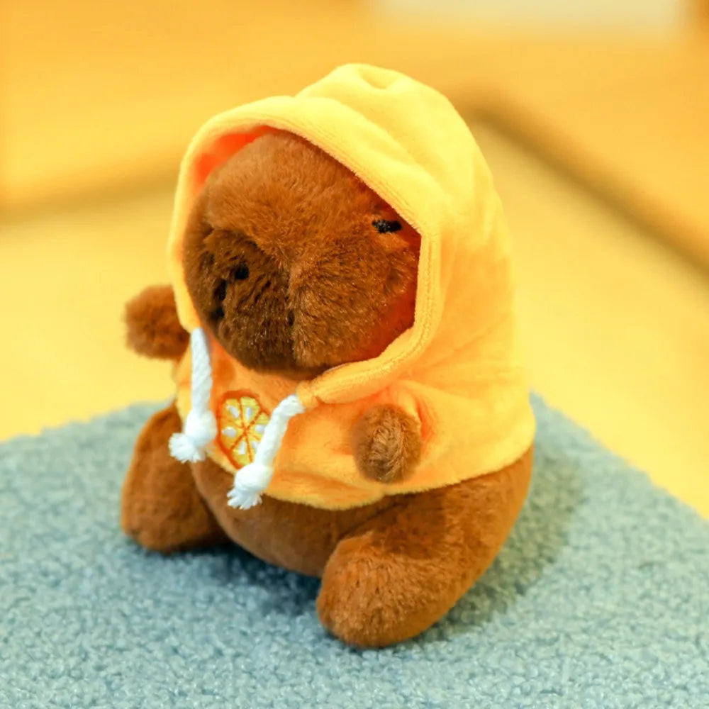 Cute Capybara Plush Toy – Hoodie with Wings Stuffed Animal Doll