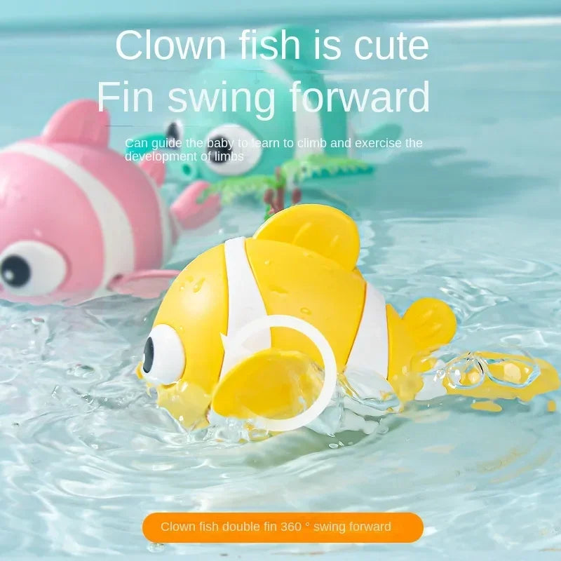 Swimming Clown Fish Bath Toy – Cute Wind-Up Baby Bath Toy