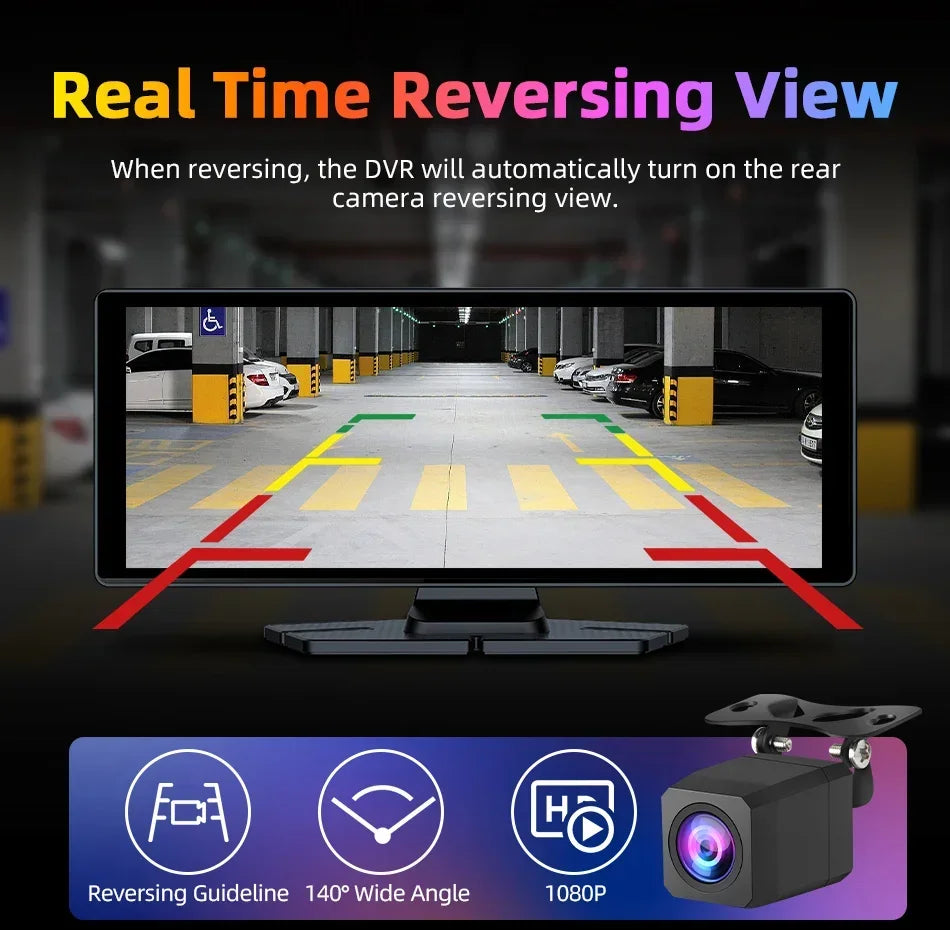 10.26" Portable CarPlay Screen – Wireless Car Stereo Touch Display
