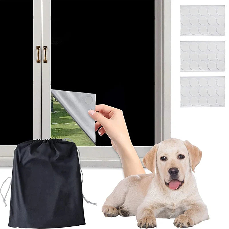 Removable Blackout Window Cloth, 100% Light Blocking Privacy Curtain