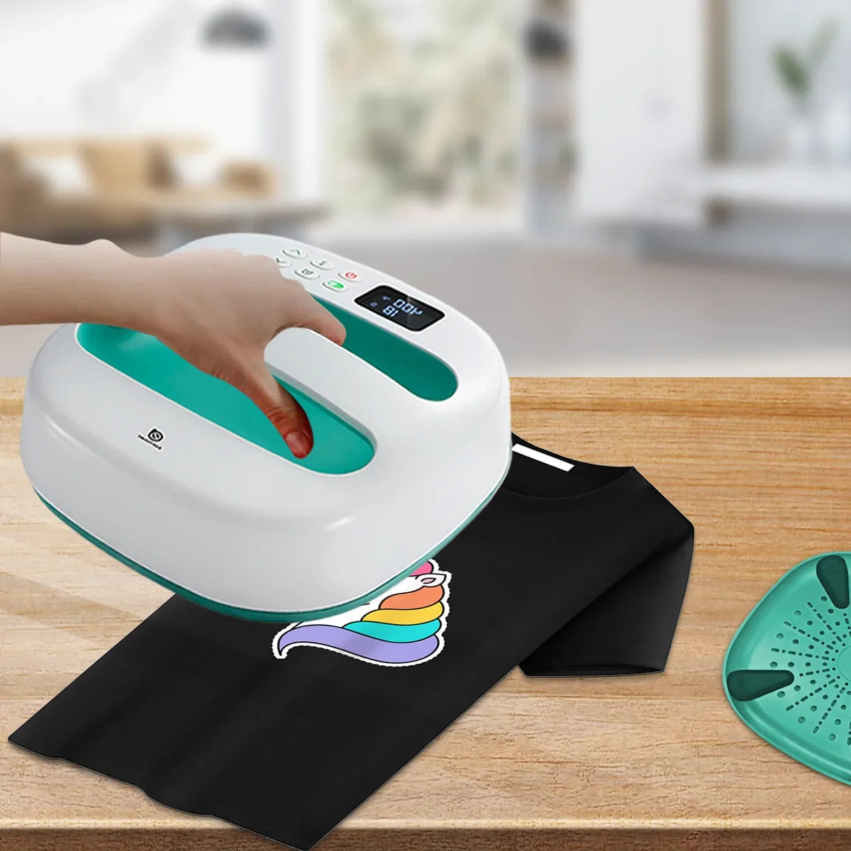 HP2 Heat Press Machine for T-Shirts, Portable Heat Press  9''x9'' Iron Press for Sublimation and HTV Vinyl Shirt Press Machine